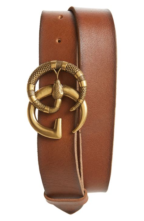 gucci belt brown leather|genuine leather gucci belt women.